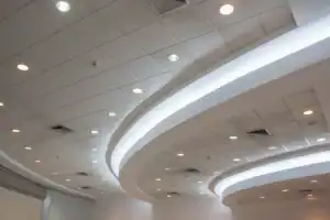 Commercial LED lighting retrofit in commercial building.