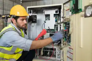 commercial lighting contractor LED high-bay retrofit in warehouse facility