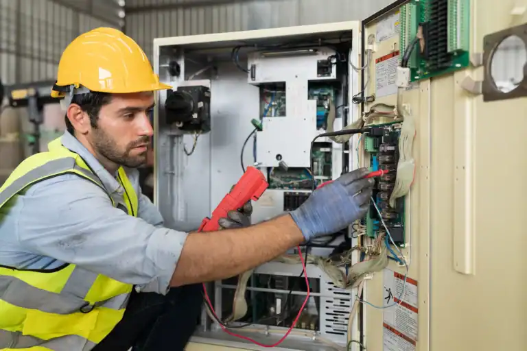 commercial lighting contractor LED high-bay retrofit in warehouse facility