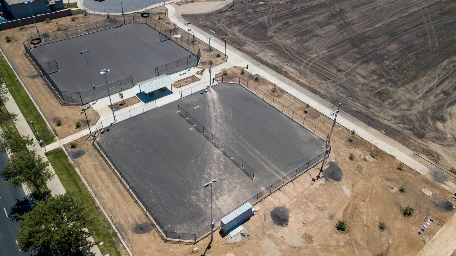 Sports field lighting installed by Sebastian at Oasis Park in Elk Grove, CA.